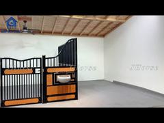 Stalle di cavalli in acciaio completamente saldate, stalle di cavalli in bambù / pino galvanizzate