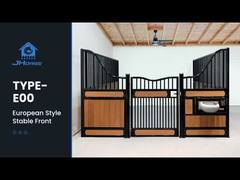Kit porta a battente con doghe di bambù per box cavalli europei