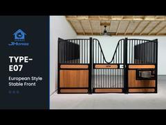 Ti presentiamo i pannelli frontali per stalla per cavalli in bambù Bamboo Horse Stable, saldati, verniciati a polvere e resistenti agli agenti atmosferici