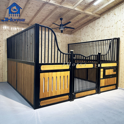 8ft x 8ft in polvere rivestito cavallo stall pannelli anteriori con pannello in PVC