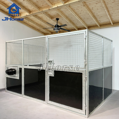 Pintura mobile 12 piedi dimensioni standard HDG HDPE cavallo stabili pannelli stall Barn con alimentatore